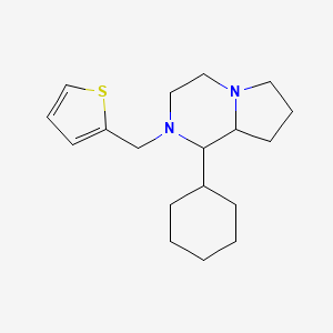 molecular formula C18H28N2S B5961124 1-cyclohexyl-2-(2-thienylmethyl)octahydropyrrolo[1,2-a]pyrazine 