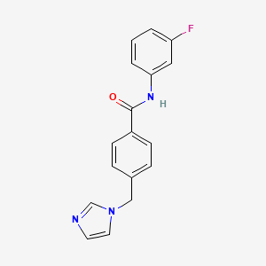 N-(3-fluorophenyl)-4-(imidazol-1-ylmethyl)benzamide