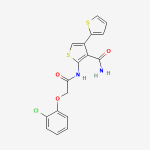 molecular formula C17H13ClN2O3S2 B5961156 5'-{[(2-chlorophenoxy)acetyl]amino}-2,3'-bithiophene-4'-carboxamide 