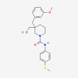 molecular formula C22H28N2O3S B5961161 3-(hydroxymethyl)-3-(3-methoxybenzyl)-N-[4-(methylthio)phenyl]-1-piperidinecarboxamide 