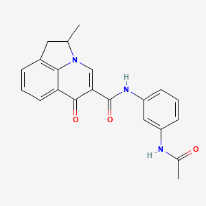 molecular formula C21H19N3O3 B5961164 N-[3-(acetylamino)phenyl]-2-methyl-6-oxo-1,2-dihydro-6H-pyrrolo[3,2,1-ij]quinoline-5-carboxamide 