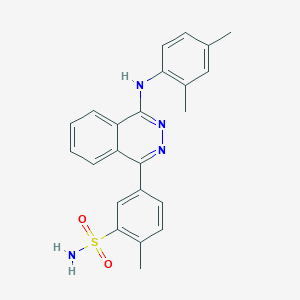 molecular formula C23H22N4O2S B5961194 5-{4-[(2,4-dimethylphenyl)amino]-1-phthalazinyl}-2-methylbenzenesulfonamide 