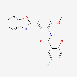 N-[5-(1,3-benzoxazol-2-yl)-2-methoxyphenyl]-5-chloro-2-methoxybenzamide