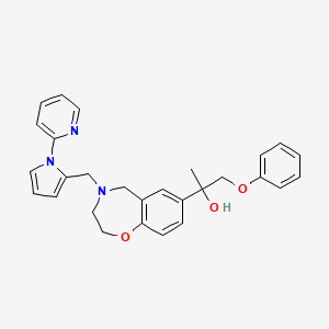 1-phenoxy-2-(4-{[1-(2-pyridinyl)-1H-pyrrol-2-yl]methyl}-2,3,4,5-tetrahydro-1,4-benzoxazepin-7-yl)-2-propanol