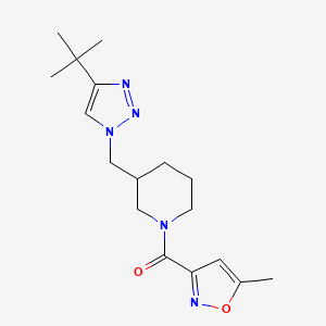 molecular formula C17H25N5O2 B5961206 3-[(4-tert-butyl-1H-1,2,3-triazol-1-yl)methyl]-1-[(5-methyl-3-isoxazolyl)carbonyl]piperidine 