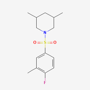 molecular formula C14H20FNO2S B5961240 1-[(4-fluoro-3-methylphenyl)sulfonyl]-3,5-dimethylpiperidine 