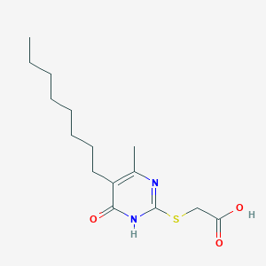 2-[(4-methyl-5-octyl-6-oxo-1H-pyrimidin-2-yl)sulfanyl]acetic acid