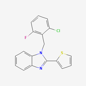 1-(2-chloro-6-fluorobenzyl)-2-(2-thienyl)-1H-benzimidazole