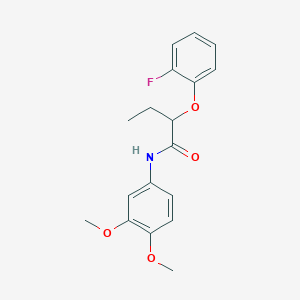 N-(3,4-dimethoxyphenyl)-2-(2-fluorophenoxy)butanamide