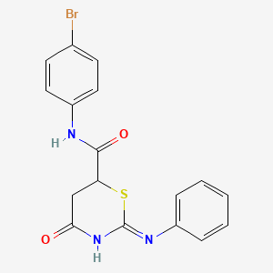 N-(4-bromophenyl)-4-oxo-2-(phenylamino)-5,6-dihydro-4H-1,3-thiazine-6-carboxamide