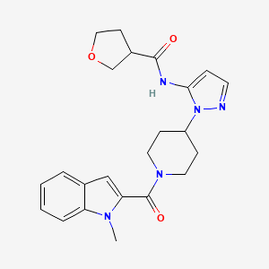 N-(1-{1-[(1-methyl-1H-indol-2-yl)carbonyl]-4-piperidinyl}-1H-pyrazol-5-yl)tetrahydro-3-furancarboxamide