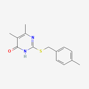 5,6-dimethyl-2-[(4-methylbenzyl)thio]pyrimidin-4(3H)-one