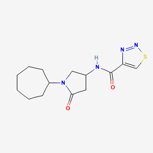 N-(1-cycloheptyl-5-oxo-3-pyrrolidinyl)-1,2,3-thiadiazole-4-carboxamide