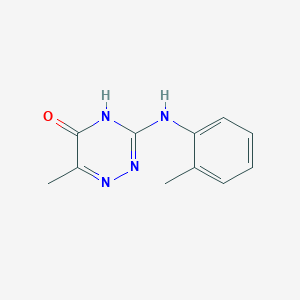 molecular formula C11H12N4O B5961320 6-methyl-3-[(2-methylphenyl)amino]-1,2,4-triazin-5(4H)-one 