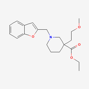 ethyl 1-(1-benzofuran-2-ylmethyl)-3-(2-methoxyethyl)-3-piperidinecarboxylate