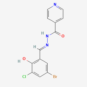 N'-[(E)-(5-bromo-3-chloro-2-hydroxyphenyl)methylidene]pyridine-4-carbohydrazide