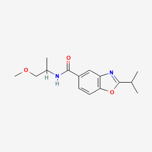 molecular formula C15H20N2O3 B5961342 2-isopropyl-N-(2-methoxy-1-methylethyl)-1,3-benzoxazole-5-carboxamide 