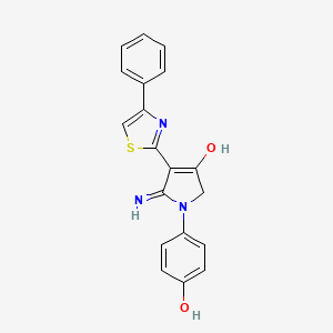 5-amino-1-(4-hydroxyphenyl)-4-(4-phenyl-1,3-thiazol-2-yl)-1,2-dihydro-3H-pyrrol-3-one