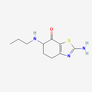 molecular formula C10H15N3OS B596138 2-氨基-6-(丙氨基)-5,6-二氢苯并[d]噻唑-7(4H)-酮 CAS No. 1286047-33-3