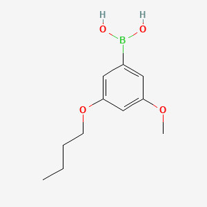 molecular formula C11H17BO4 B596143 (3-丁氧基-5-甲氧基苯基)硼酸 CAS No. 1256355-15-3