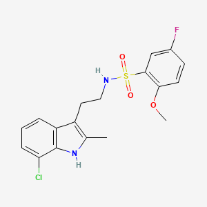 N-[2-(7-chloro-2-methyl-1H-indol-3-yl)ethyl]-5-fluoro-2-methoxybenzenesulfonamide