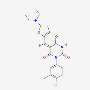 1-(4-bromo-3-methylphenyl)-5-{[5-(diethylamino)-2-furyl]methylene}-2,4,6(1H,3H,5H)-pyrimidinetrione