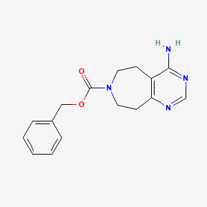 B596144 Benzyl 4-amino-5,6,8,9-tetrahydropyrimido[4,5-d]azepine-7-carboxylate CAS No. 1260810-71-6