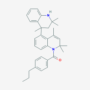 (4-Propylphenyl)-[2,2,4-trimethyl-5-(2,2,4-trimethyl-1,3-dihydroquinolin-4-yl)quinolin-1-yl]methanone