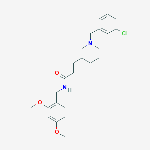 3-[1-(3-chlorobenzyl)-3-piperidinyl]-N-(2,4-dimethoxybenzyl)propanamide