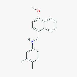 molecular formula C20H21NO B5961483 (3,4-dimethylphenyl)[(4-methoxy-1-naphthyl)methyl]amine 