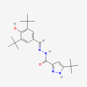 3-tert-butyl-N'-(3,5-di-tert-butyl-4-hydroxybenzylidene)-1H-pyrazole-5-carbohydrazide