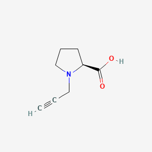 molecular formula C8H11NO2 B596152 (2S)-1-(丙-2-炔-1-基)吡咯烷-2-羧酸 CAS No. 199918-49-5