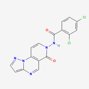 2,4-dichloro-N-(6-oxopyrazolo[1,5-a]pyrido[3,4-e]pyrimidin-7(6H)-yl)benzamide