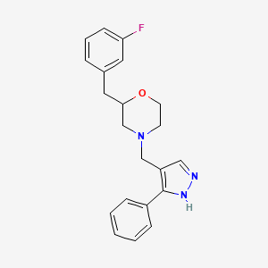 2-[(3-fluorophenyl)methyl]-4-[(5-phenyl-1H-pyrazol-4-yl)methyl]morpholine