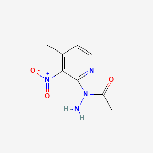 molecular formula C8H10N4O3 B596155 N-(4-甲基-3-硝基吡啶-2-基)乙酰肼 CAS No. 1215205-33-6