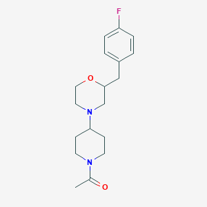 1-[4-[2-[(4-Fluorophenyl)methyl]morpholin-4-yl]piperidin-1-yl]ethanone