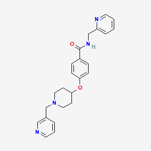 N-(pyridin-2-ylmethyl)-4-[1-(pyridin-3-ylmethyl)piperidin-4-yl]oxybenzamide