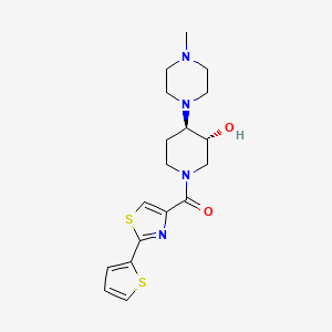 (3R*,4R*)-4-(4-methyl-1-piperazinyl)-1-{[2-(2-thienyl)-1,3-thiazol-4-yl]carbonyl}-3-piperidinol