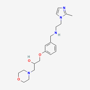 molecular formula C20H30N4O3 B5961580 1-[3-({[2-(2-methyl-1H-imidazol-1-yl)ethyl]amino}methyl)phenoxy]-3-(4-morpholinyl)-2-propanol 