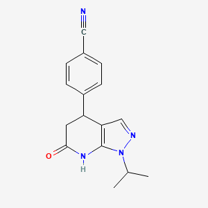 4-(1-isopropyl-6-oxo-4,5,6,7-tetrahydro-1H-pyrazolo[3,4-b]pyridin-4-yl)benzonitrile