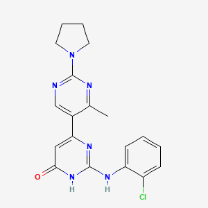 2-[(2-chlorophenyl)amino]-4'-methyl-2'-(1-pyrrolidinyl)-4,5'-bipyrimidin-6(1H)-one