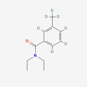 molecular formula C12H17NO B596165 2,3,4,6-四氘-N,N-二乙基-5-(三氘甲基)苯甲酰胺 CAS No. 1219799-37-7