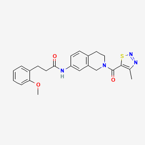 3-(2-methoxyphenyl)-N-{2-[(4-methyl-1,2,3-thiadiazol-5-yl)carbonyl]-1,2,3,4-tetrahydro-7-isoquinolinyl}propanamide