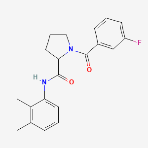 molecular formula C20H21FN2O2 B5961678 N-(2,3-dimethylphenyl)-1-(3-fluorobenzoyl)prolinamide 