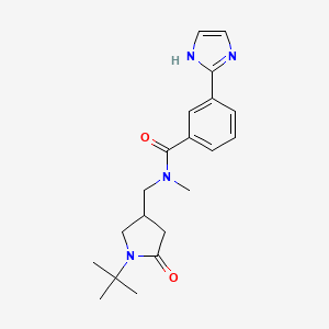 N-[(1-tert-butyl-5-oxo-3-pyrrolidinyl)methyl]-3-(1H-imidazol-2-yl)-N-methylbenzamide trifluoroacetate