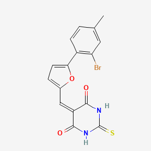 5-{[5-(2-bromo-4-methylphenyl)-2-furyl]methylene}-2-thioxodihydro-4,6(1H,5H)-pyrimidinedione