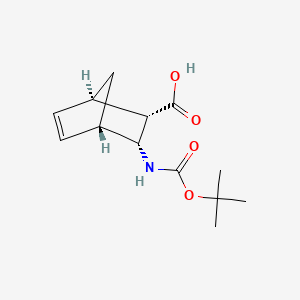 molecular formula C13H19NO4 B596173 Rac-(1S,2R,3S,4R)-3-[(tert-butoxycarbonyl)amino]bicyclo[2.2.1]hept-5-ene-2-carboxylic acid CAS No. 1242184-48-0
