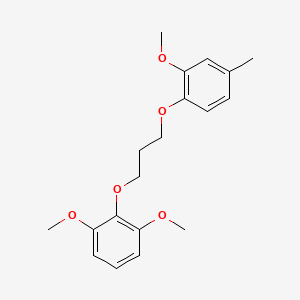 molecular formula C19H24O5 B5961733 1,3-dimethoxy-2-[3-(2-methoxy-4-methylphenoxy)propoxy]benzene 