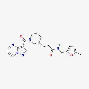 N-[(5-methyl-2-furyl)methyl]-3-[1-(pyrazolo[1,5-a]pyrimidin-3-ylcarbonyl)-3-piperidinyl]propanamide