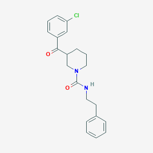 molecular formula C21H23ClN2O2 B5961804 3-(3-chlorobenzoyl)-N-(2-phenylethyl)-1-piperidinecarboxamide 